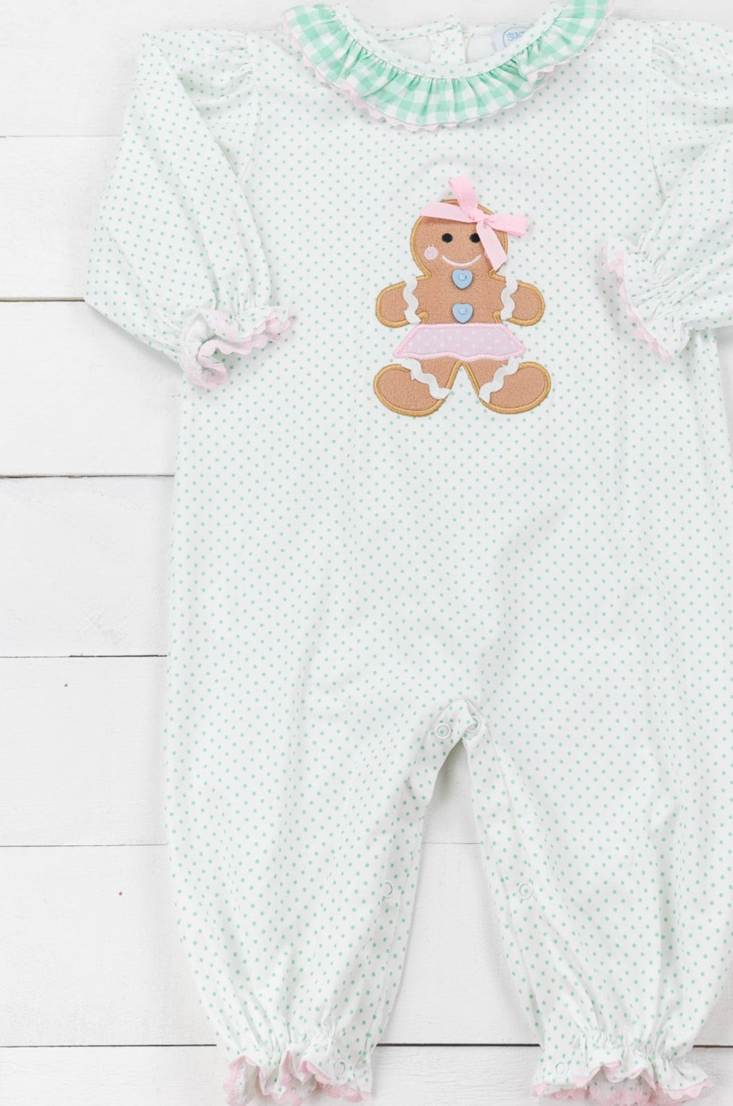 Gingerbread Lane Girls Long Romper