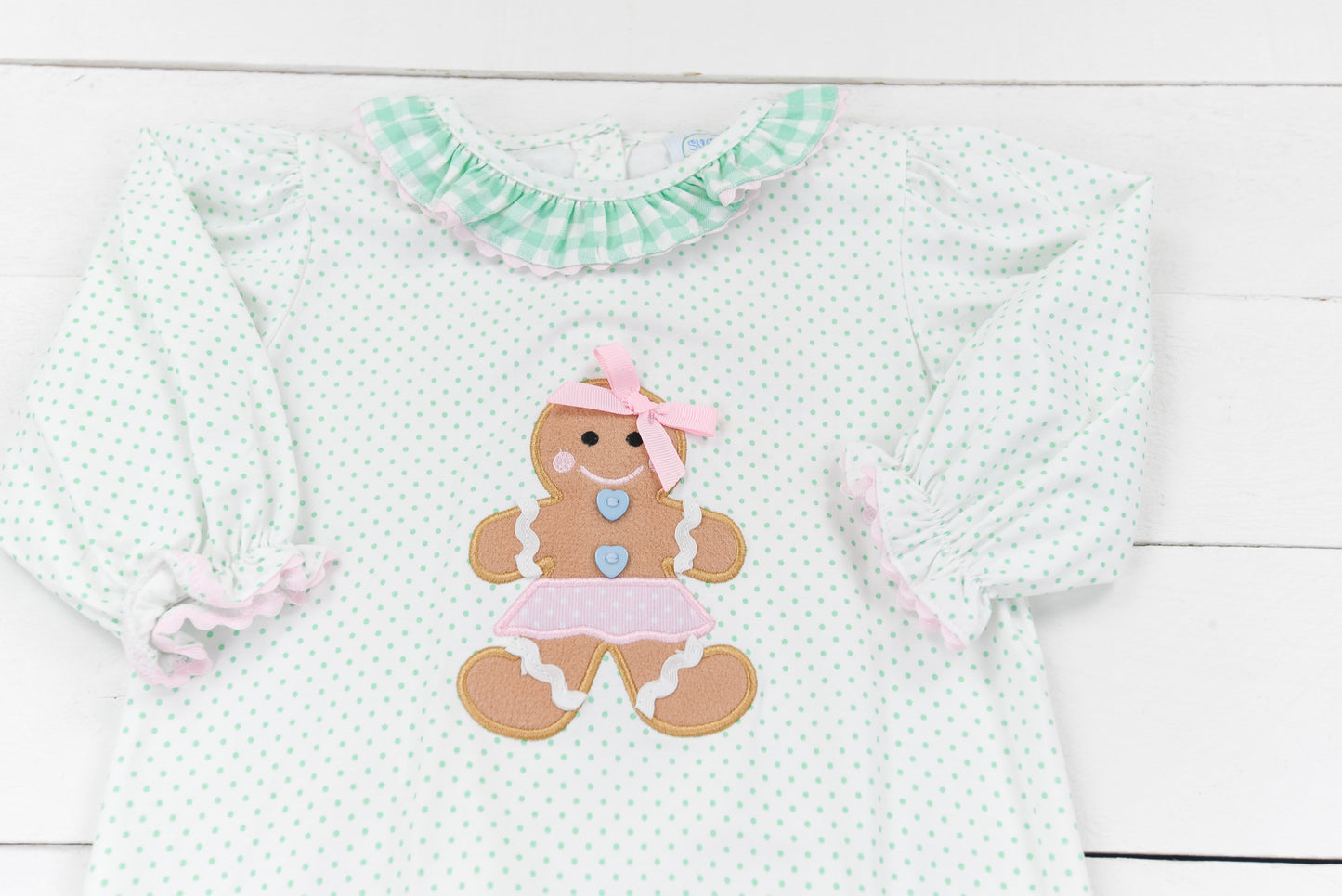 Gingerbread Lane Girls Long Romper