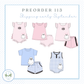 PO113: Ghost Gingham Girls Diaper Set