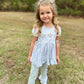 Sage French Knot Turkeys Girl Pant Set