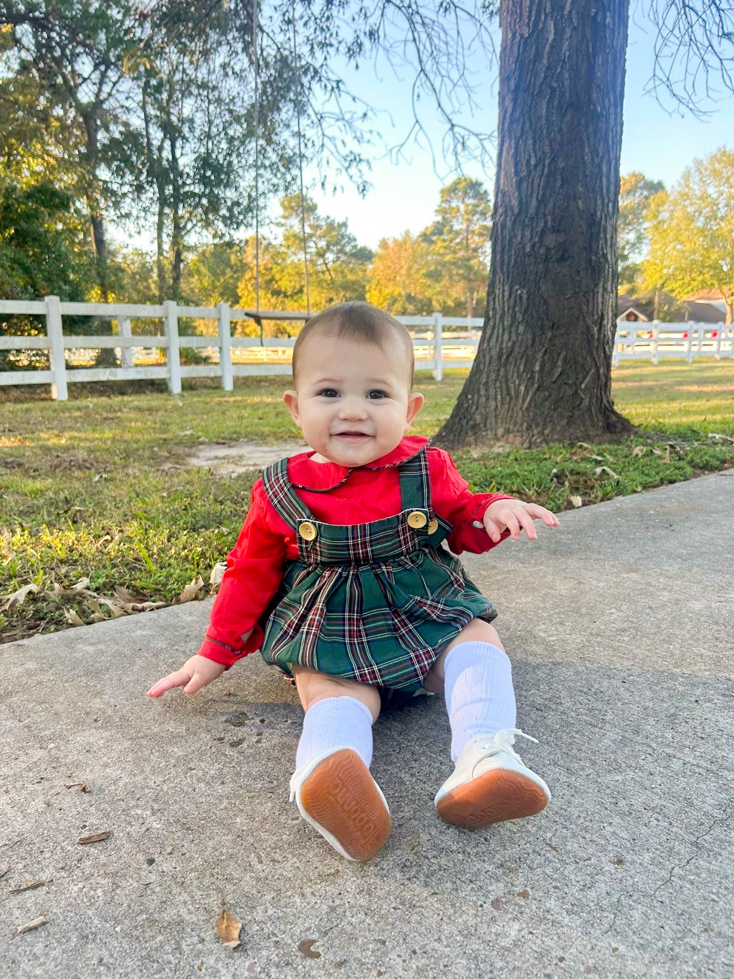 Holly Tartan Boys Bubble Set