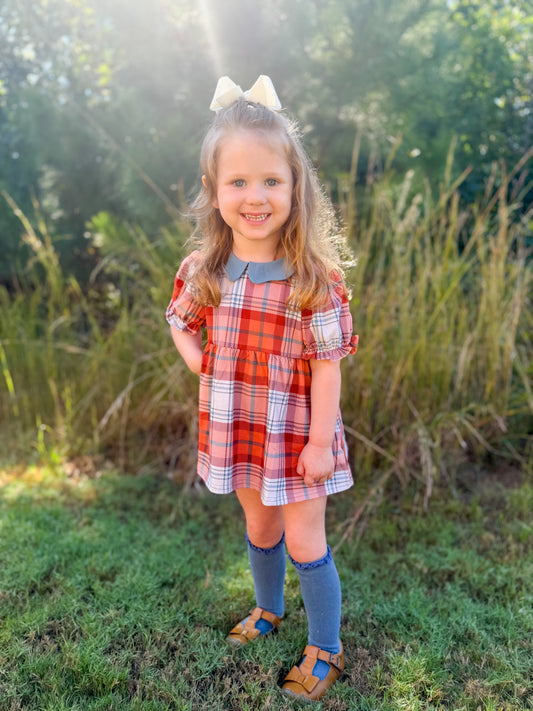 Fall Plaid Girls Bloomer Set
