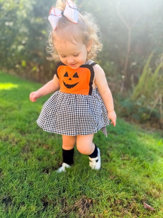 Jack O' Lantern Girl Skirted Bubble