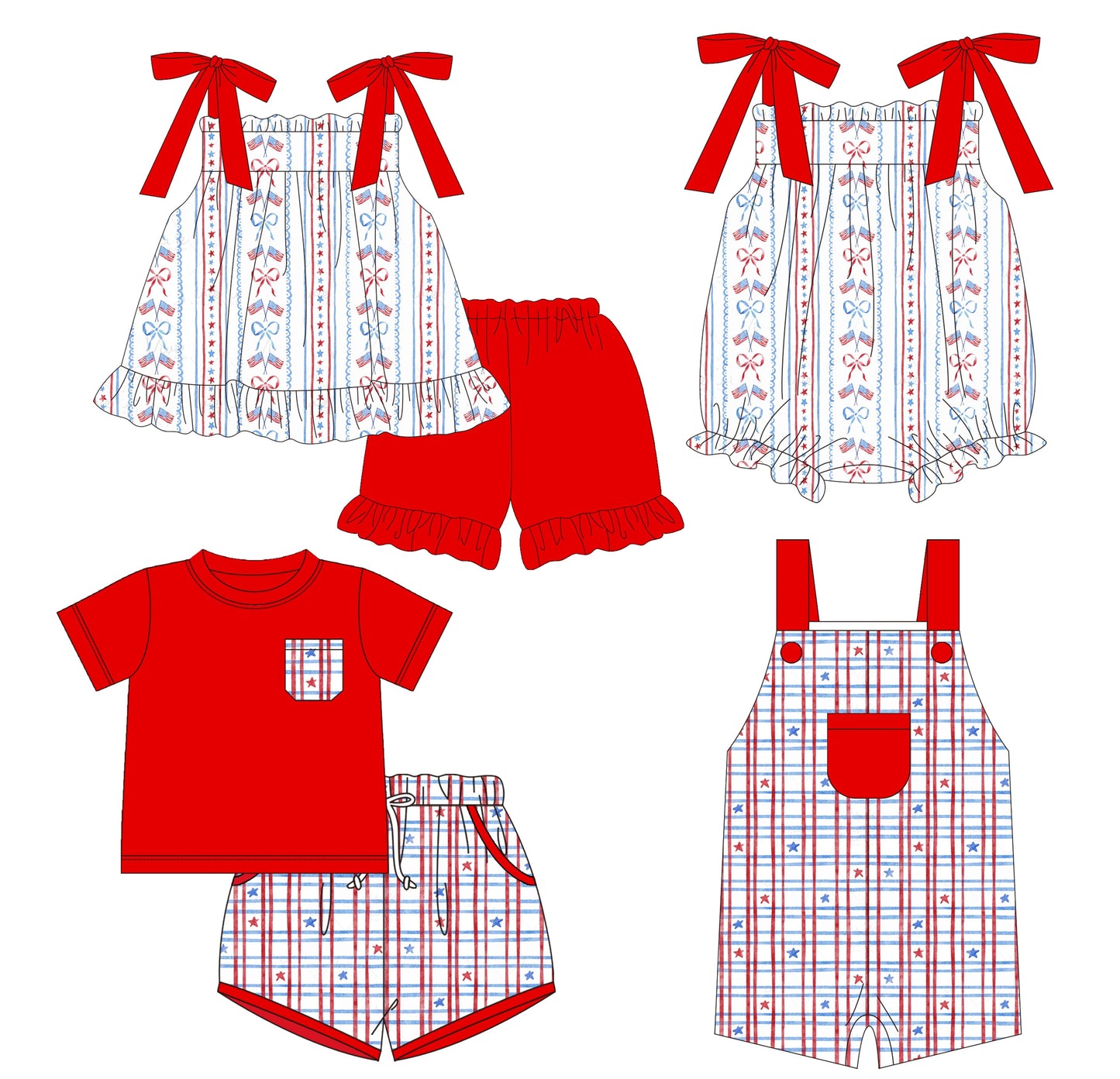 PO100 -  Red, White, & Cute