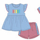 PO112: Loop Stitch Crayon Girl Short Set