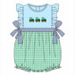 PO112: Hand Stitched Tractors Girl Bubble