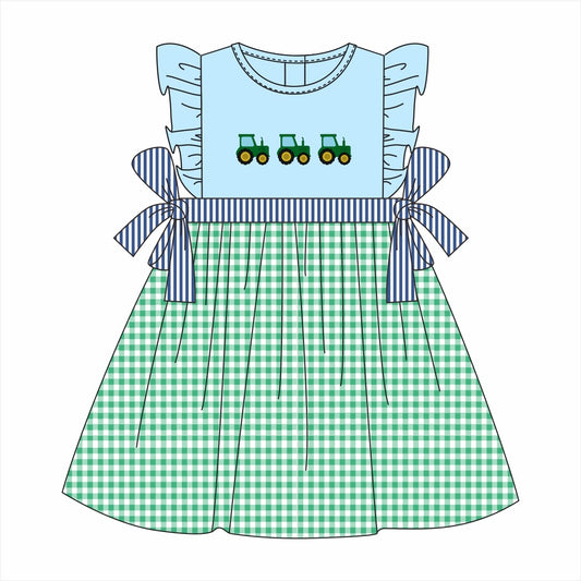 PO112: Hand Stitched Tractor Dress