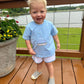 Applique Sailboat Boy Short Set