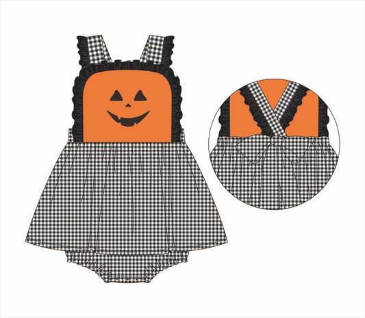 PO114: Jack O' Lantern Girl Skirted Bubble