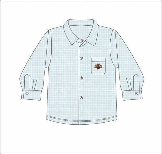 PO114: Turkey Day Button Down Shirt
