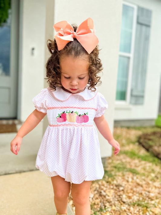 Peach Pumpkins Girl Bubble