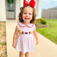 Saturday Night Lights French Knot Girls Bloomer Set -Red