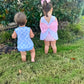 Printed Pumpkin Pink Bubble Short Set