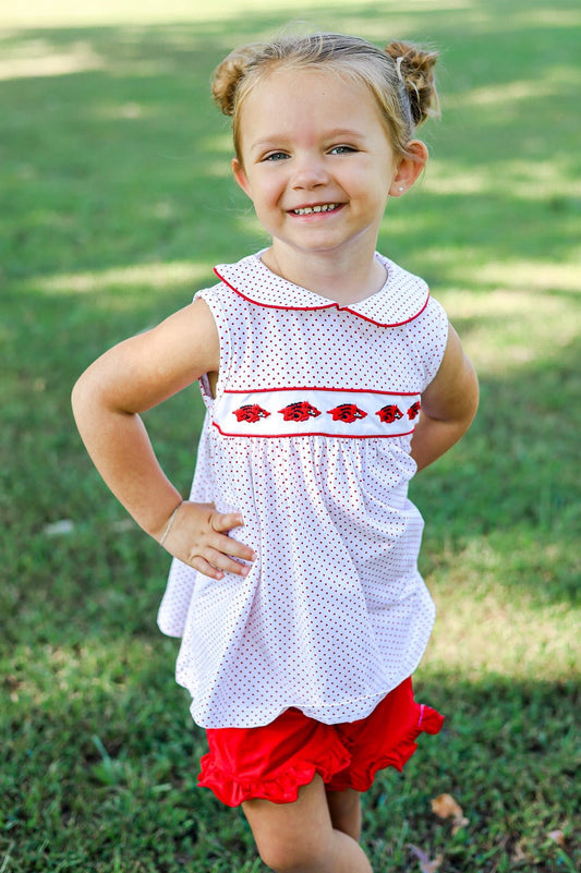 Hog Stripe Girl Short Set