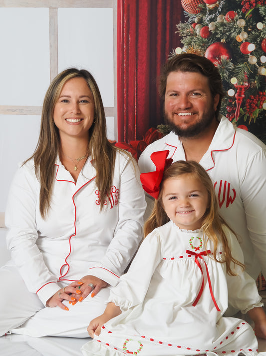 Classic White Mom Pajama Set