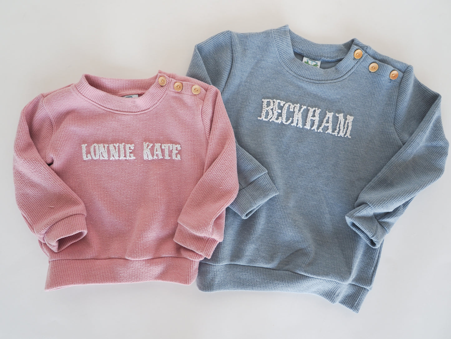 Original Embrodiered Name Sweater Bubble - Pink