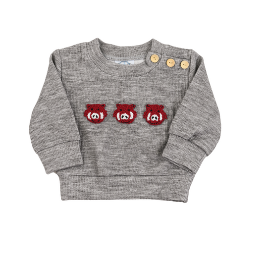 Pig French Knot Mascot Sweater