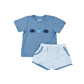 Cute & Colorful Pumpkin Knit Boys Short Set