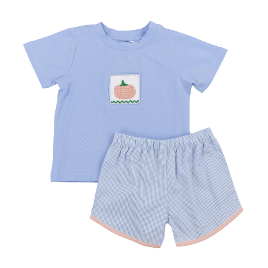 Single Smocked Pumpkin Short Set