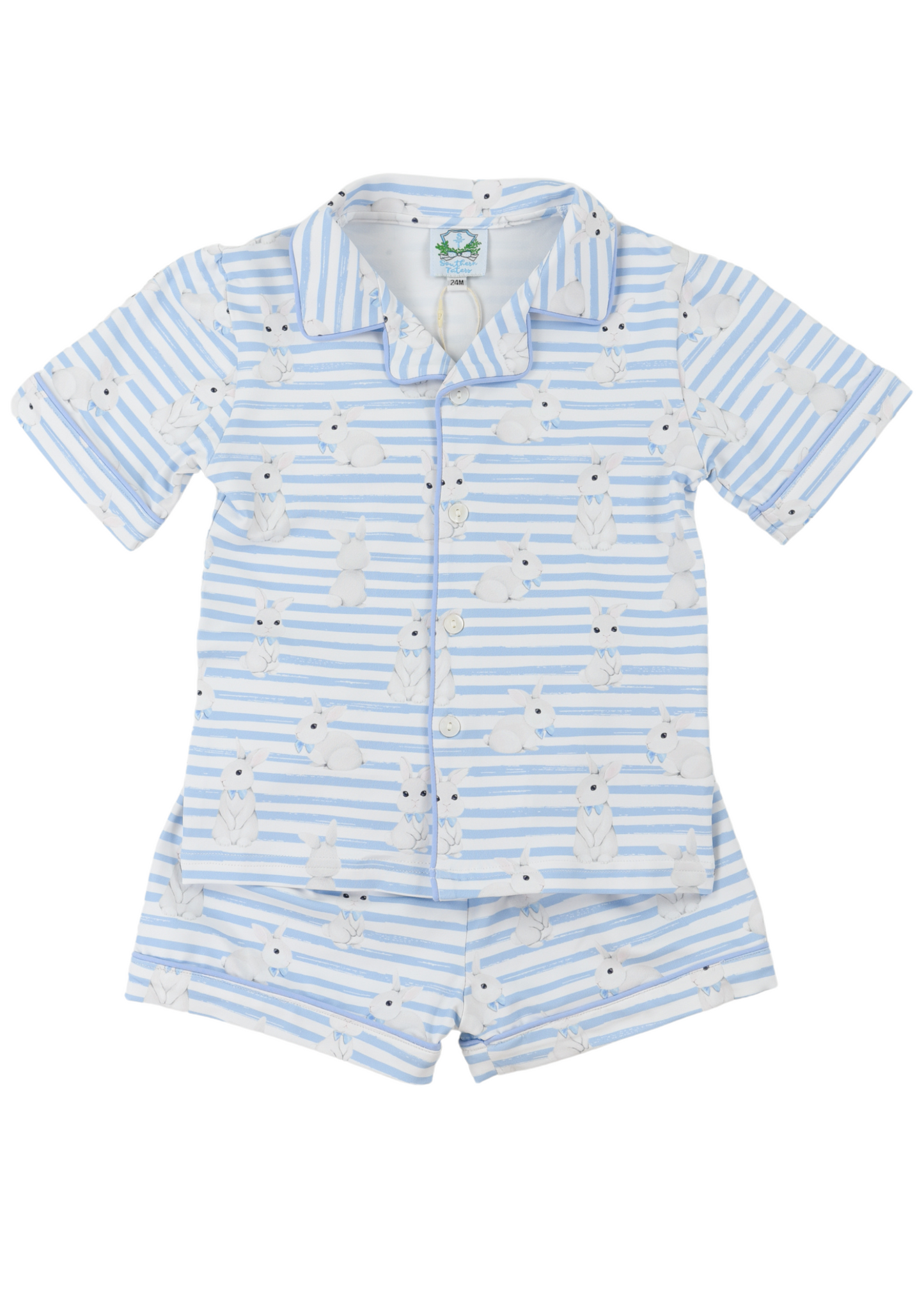 My Little Bunny Blue Button 2pc Pajama