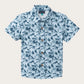 Boys' Short Sleeve Button Down Shirt in Cool Blues Break Point Camo