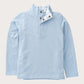Boys' Sporty Snap Pullover in Cashmere Blue with Plaid Liner