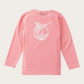 Girls' Pro Performance Long Sleeve T-shirt in Geranium Pink Camo Logo