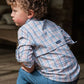 Boys' Long Sleeve Founders Kids Fishing Shirt in Sullivans Island Arona Blue Plaid
