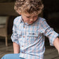 Boys' Long Sleeve Founders Kids Fishing Shirt in Sullivans Island Arona Blue Plaid