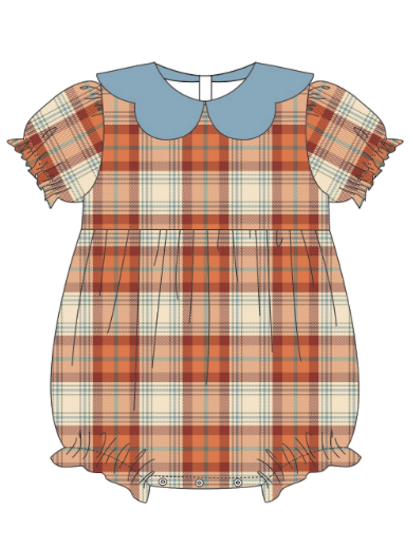 PO114: Fall Plaid Girl Bubble