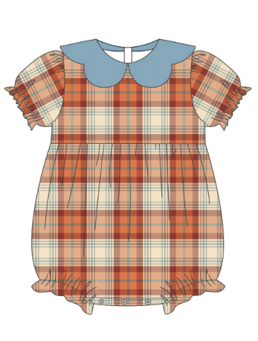 PO114: Fall Plaid Girl Bubble