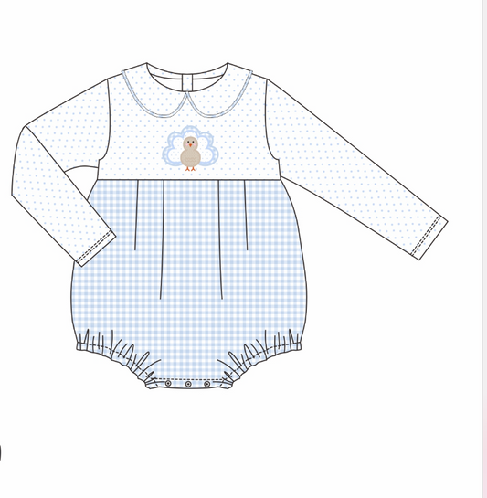 PO114: Turkey Applique Boy Bubble