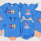 Blue Lure Applique Diaper Set