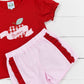 Back 2 School Ribbon Girls Short Set