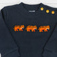 Orange Tiger Frenchknot Sweater