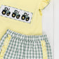 Smocked Tractors Girls Short Set