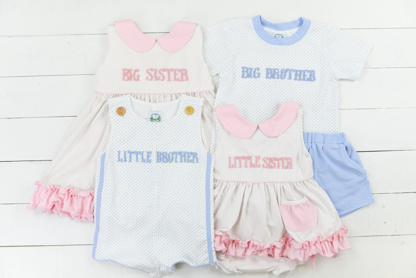 French Knot Little Sister Diaper Set