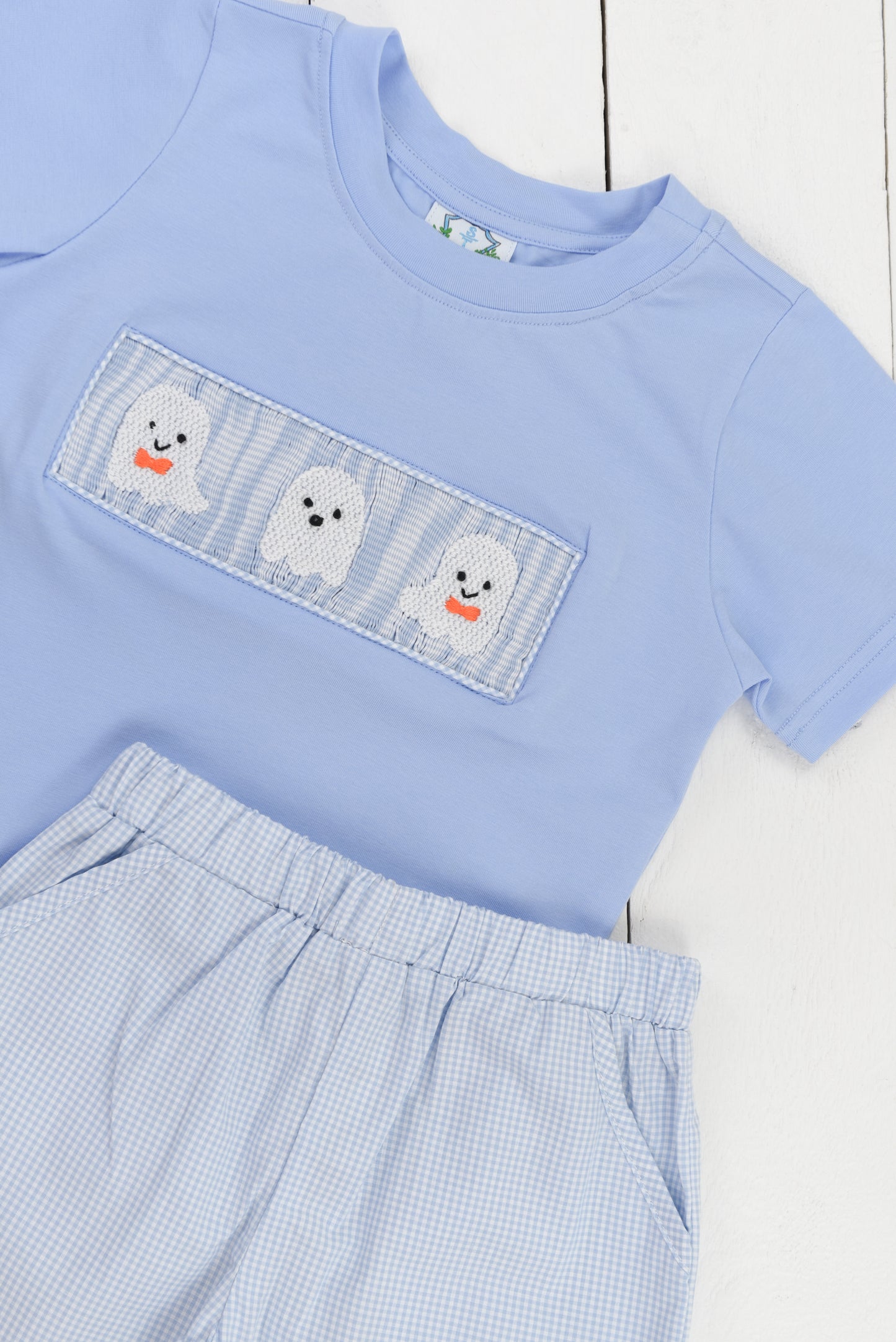 Smocked Ghost Boy Short Set