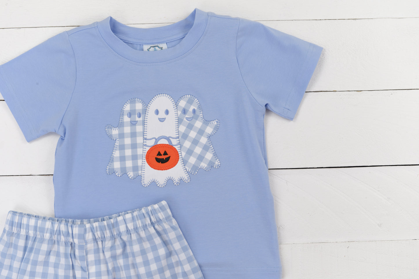 Trio Ghost Applique Boy Short Set