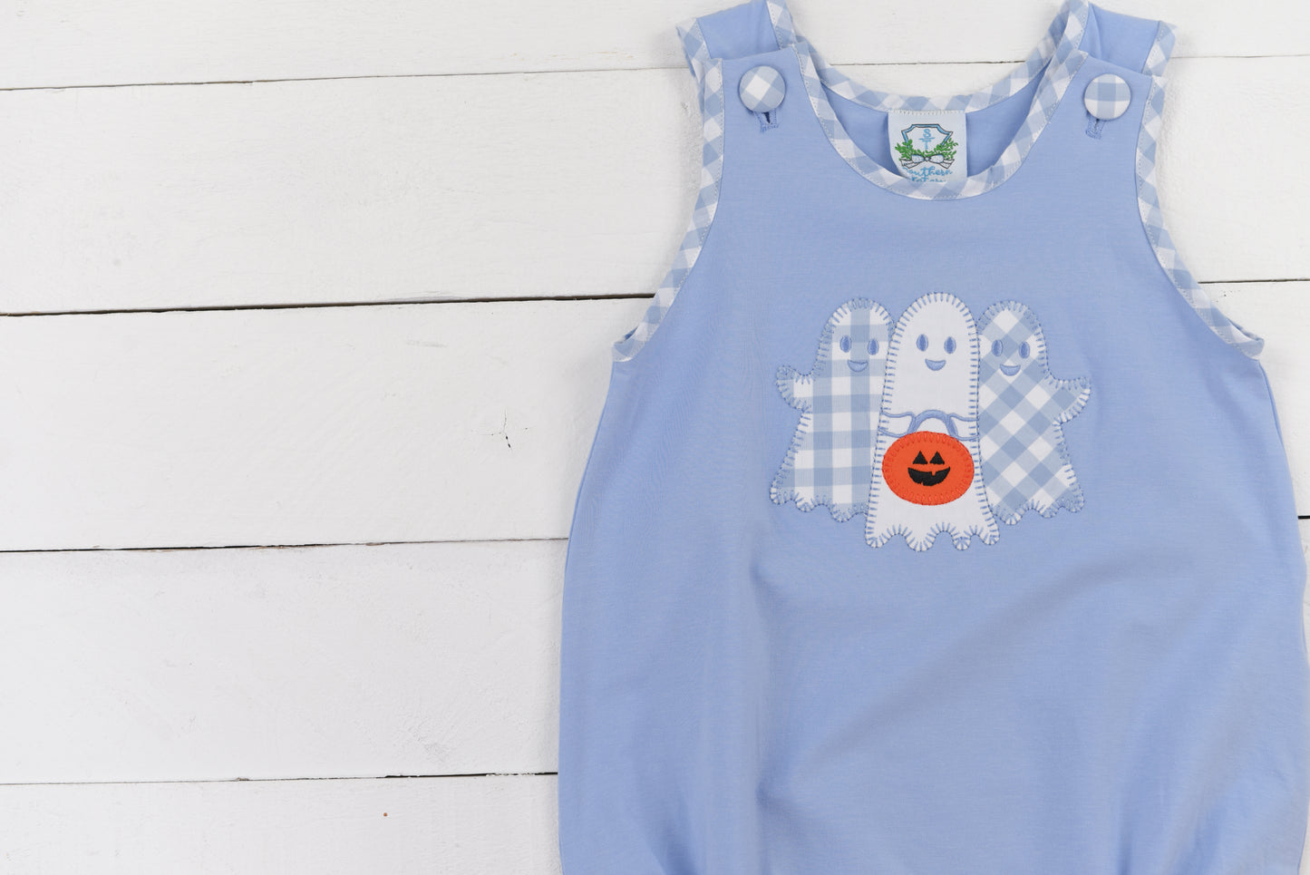 Trio Ghost Applique Boys Bubble