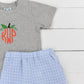 Circle Monogram Pumpkin Boy Short Set