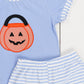 Jack-O-Lantern Applique Boys Short Set