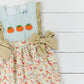 French Knot Pumpkins Girls Romper