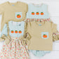 French Knot Pumpkins Boys Short Set