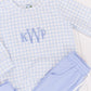 Blue Gingham Jogger Set
