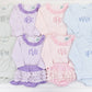 Purple Gingham Diaper Set