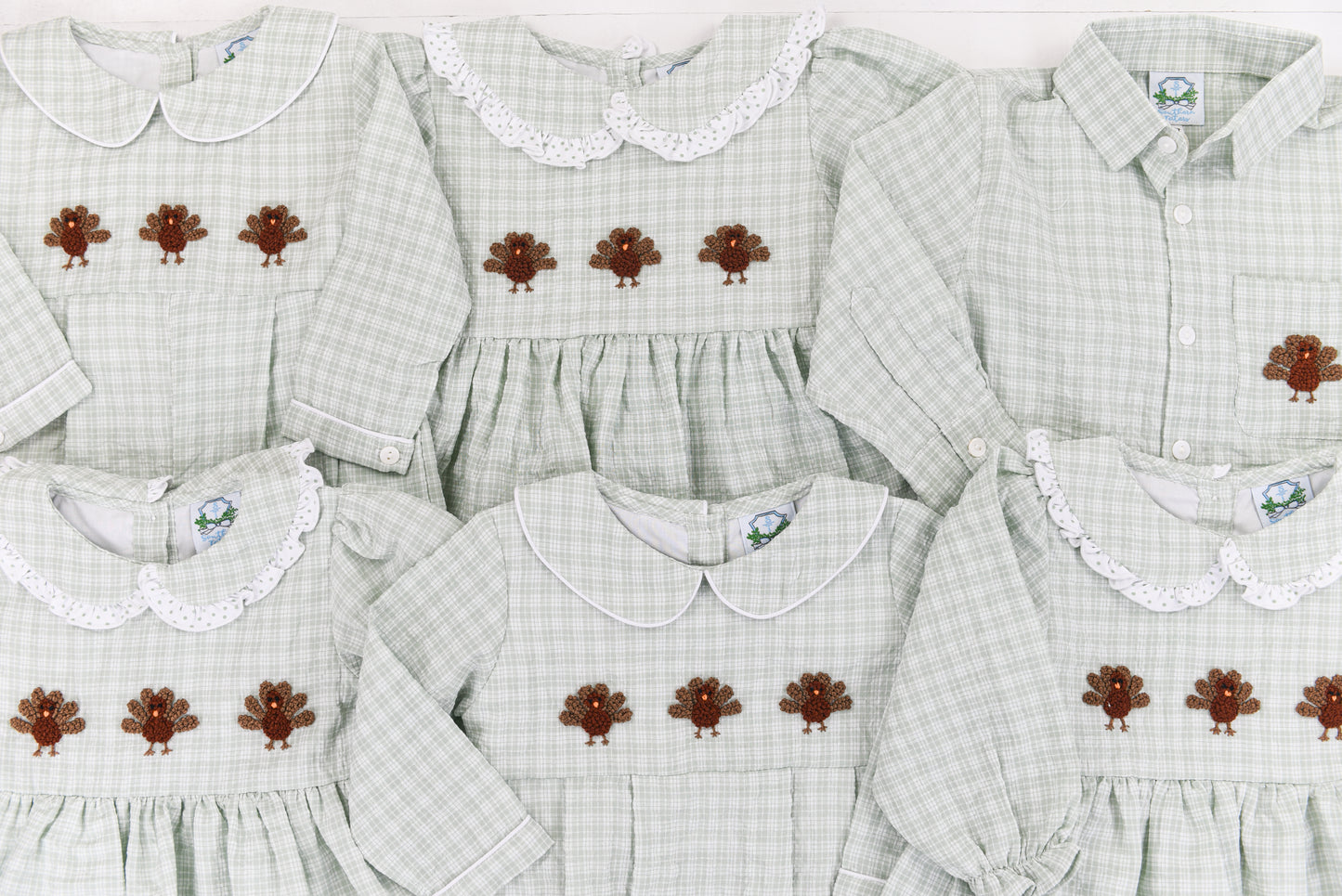 FrenchKnot Trio Turkeys Girls Pants Set