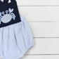 Blue Seersucker Crab Sunsuit