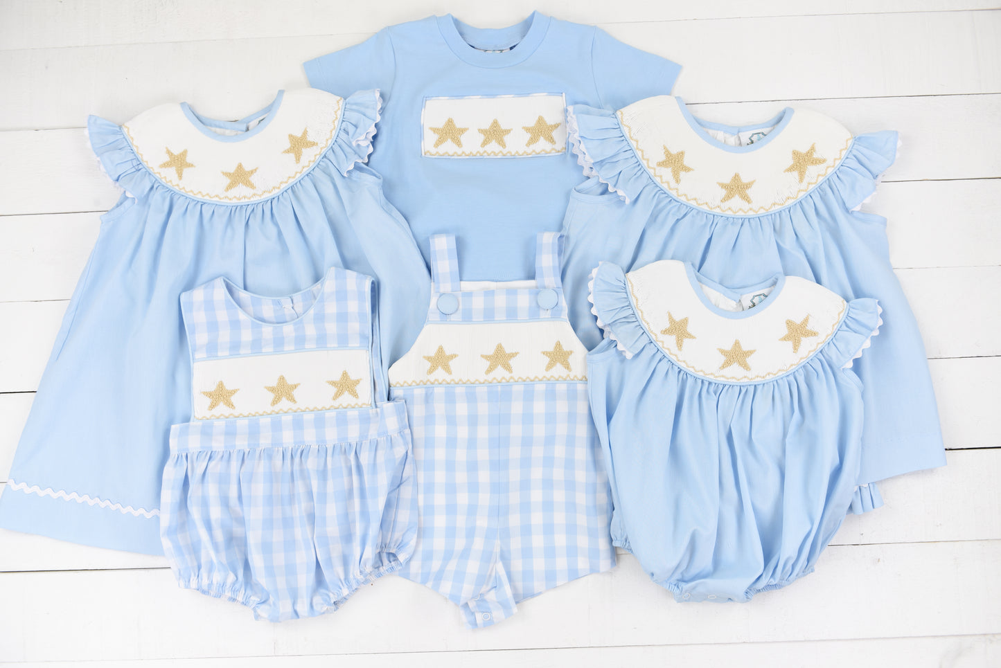 Smocked Starfish Boys Short Set