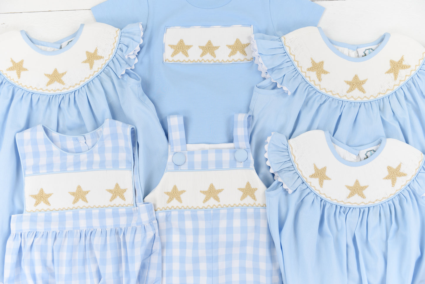 Smocked Starfish Boys Short Set